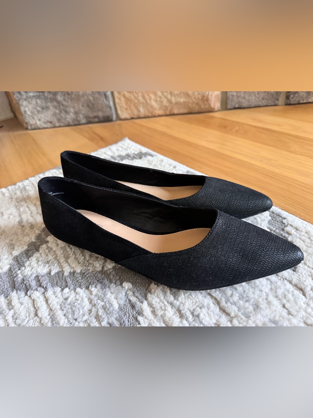 Michael Shannon Black Pointed Toe Flats